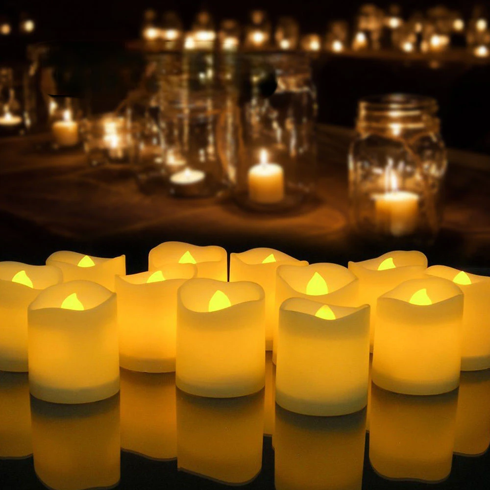 Velas votivas LED para propuesta de boda y decoración romántica - imagen 4