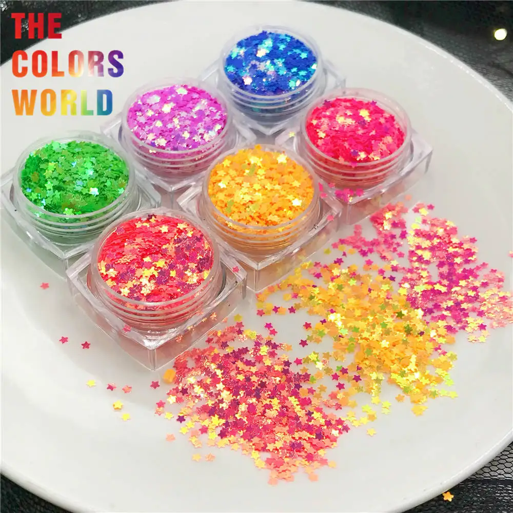 TCT-754  Iridescent Star Nails Glitter Nail Sequins Henna Tattoo DIY Nails Art Manicure Mobile Phone Shell Decoration Brillant