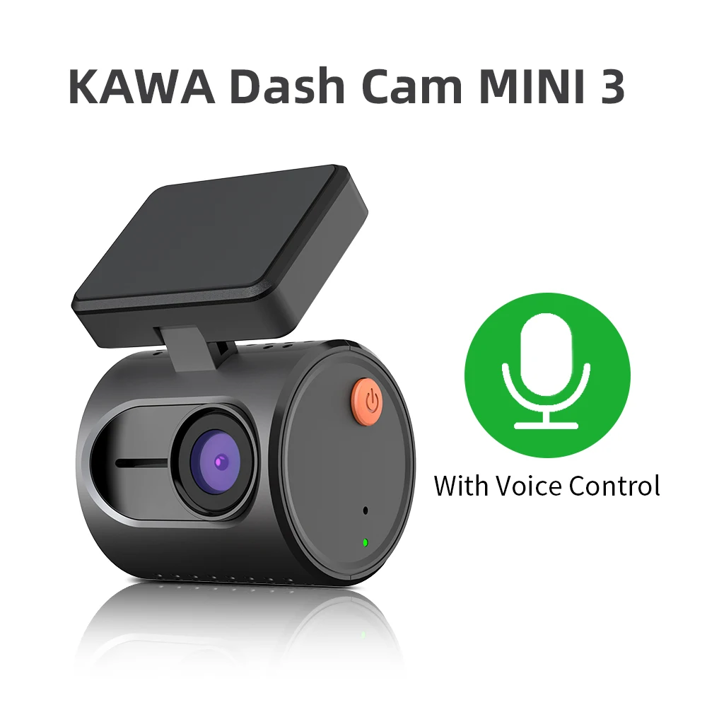 2K Dash Camera Voor Auto's DVR KAWA Dash Cam MINI 3 Video Recorder Nood Spraakbesturing Nachtzicht WiFi APP Monitor Dashcam