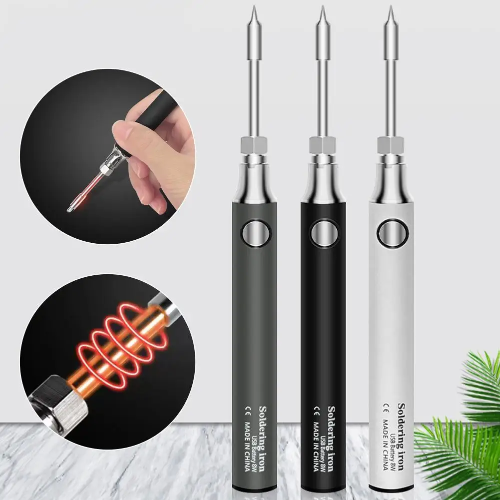 Wireless Mini USB Soldering Iron Set 5V 8W Portable Soldering Pen Home Repair Tool Fast Heating