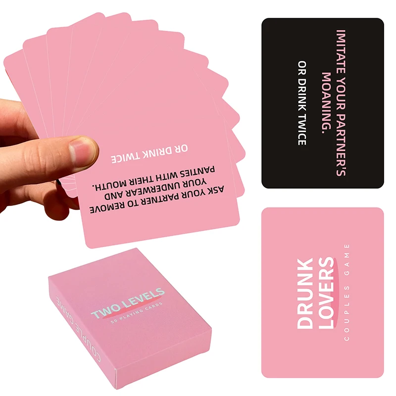 New Drunk Lovers - Couples Games Couples Card Game For , 50 Game Cards, Romantic Valentines, Card Game For Couple