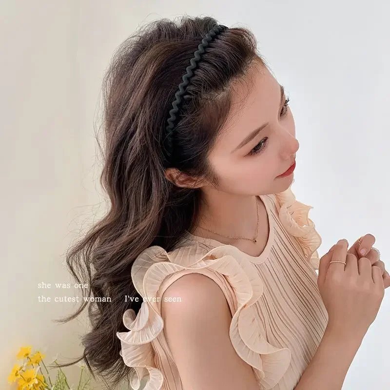 2025 Best Selling New Styles Fashion Wave Resin All-match Scrub Wavy Hair Band Headband for Women Girl Hair Accessories Headwear