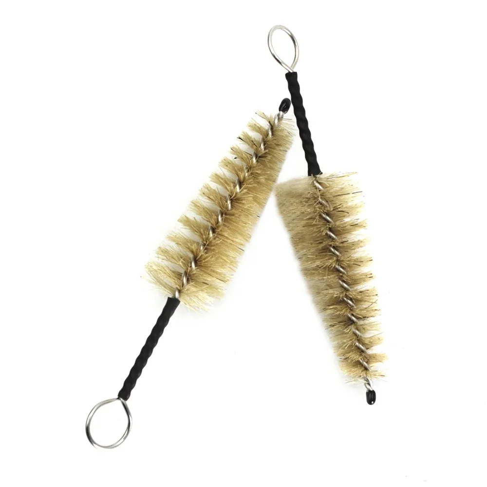 1Pcs Windwood Instrument Mouthpiece Cleaning Brush Brown Natural Mane Brush  for Saxophone Clarinet Trumpet Flute
