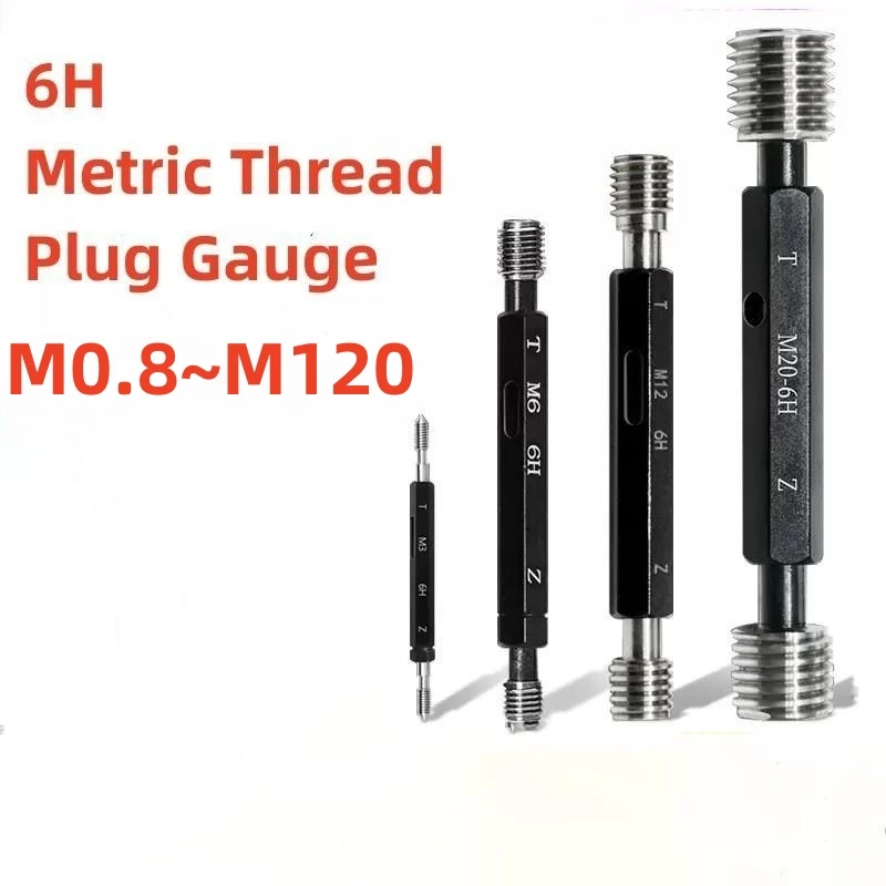 

1pcs Steel Mer-cury Gage Metric Standard Thread Plug Gauge High Quality wholesale 6H M1M2M3M4M5M10M12M14M16M18M20M24M27M30-M120