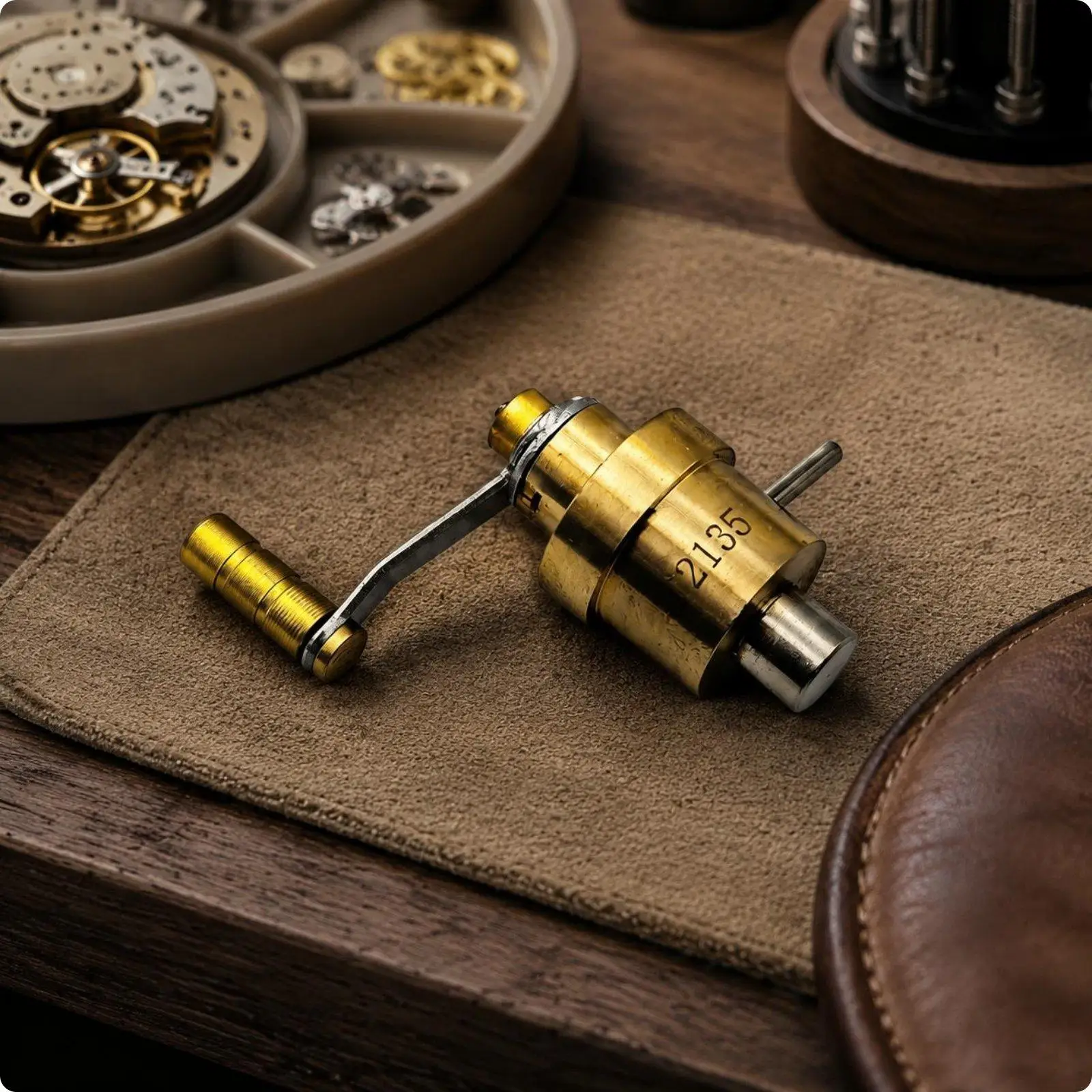 Tools for Repairing Watches Stainless Steel Mainspring Winder Device Spring Winding Tool for Movement 2135