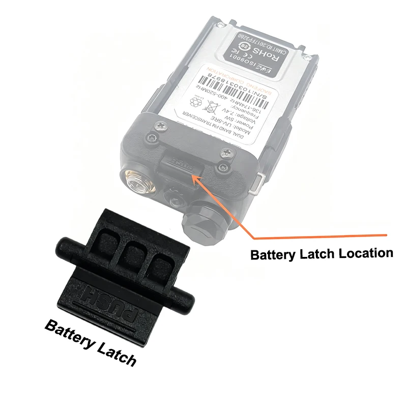 Push Button Battery Latch For Baofeng Walkie Talkie UV5R UV-5R UV-5RA UV-5RB UV-5RE BF-F8HP Two Way Radio Battery Lock Holder view 3