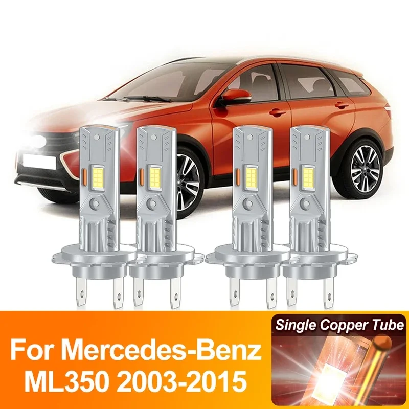 LED Headlight Bulbs 40000LM High Low Beam 12V 6000K Aotu Lamps For Mercedes-Benz ML350 2003-2009 2010 2011 2012 2013 2014 2015