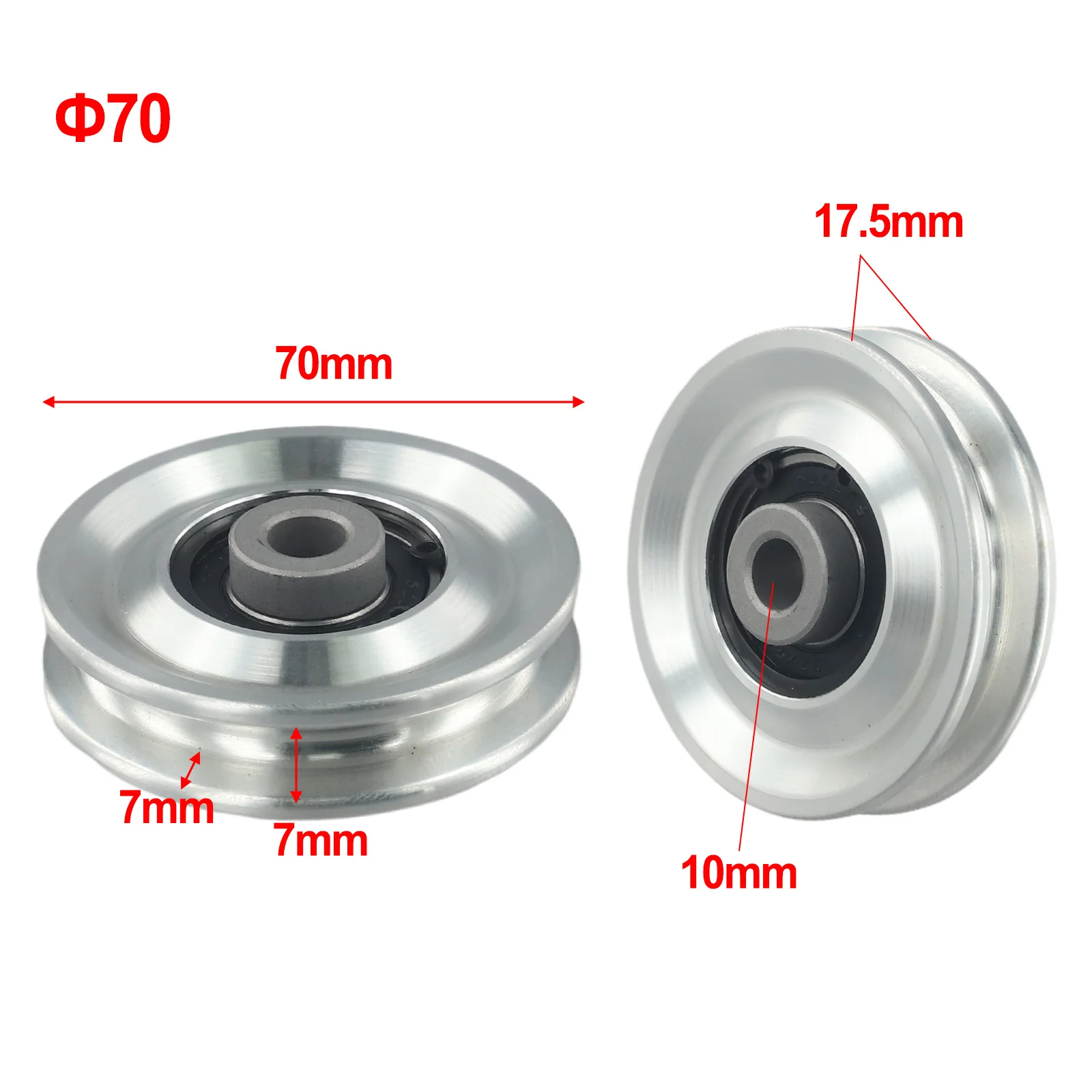 Yoga Aluminum Alloy Cable Pulley Wheel Dustproof Parts 54-160MM Easy To Use Fitness Pulley Equipment Accessories