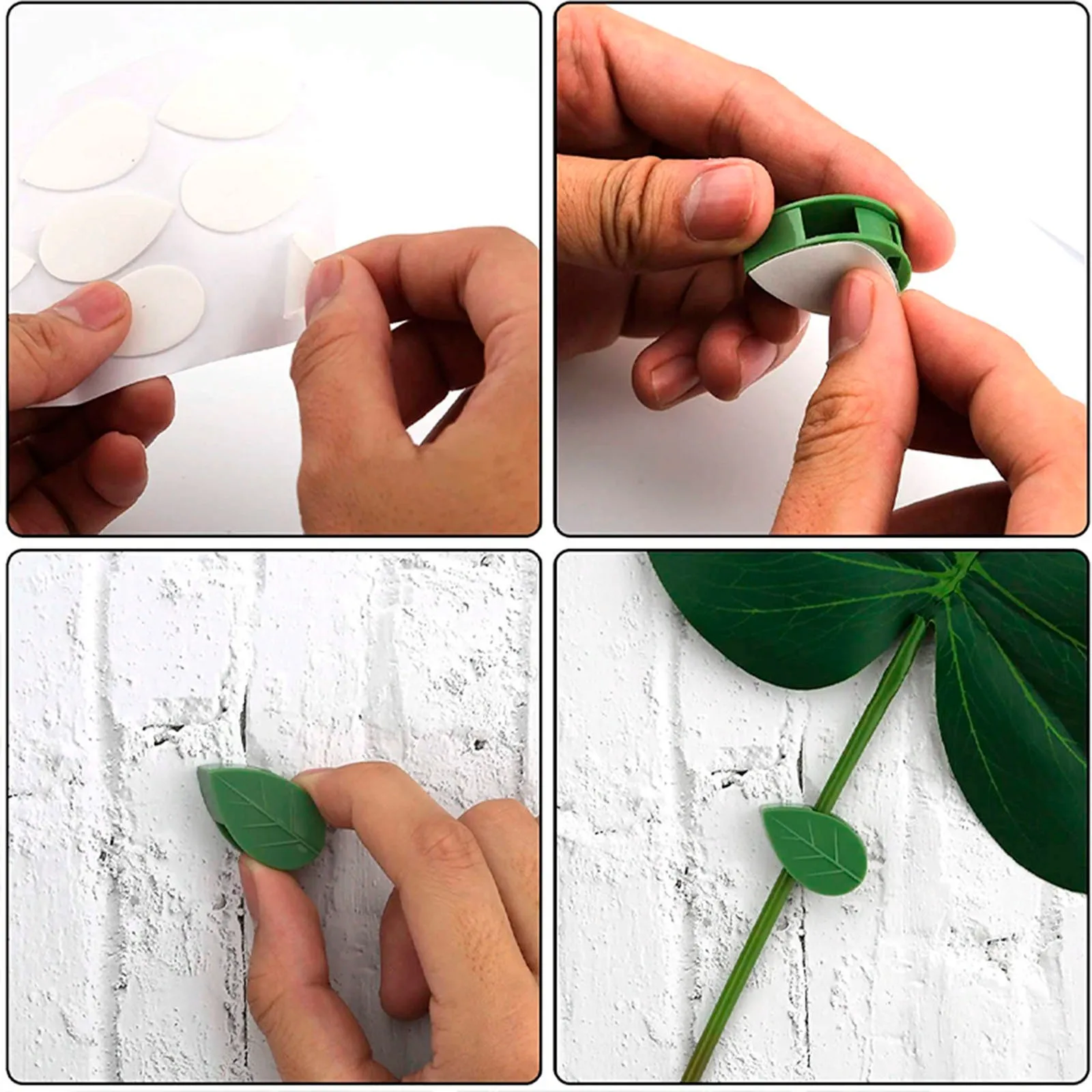 Plant Climbing Wall Fixture Clips Acrylic Sticker Self-Adhesive Hook Plant Vine Traction Holder Indoor Outdoor Decor