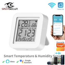 Tuya WIFI Temperatur & Feuchtigkeit Sensor für Smart Home var SmartLife Thermometer Mit Display Unterstützung Alexa Google Hause