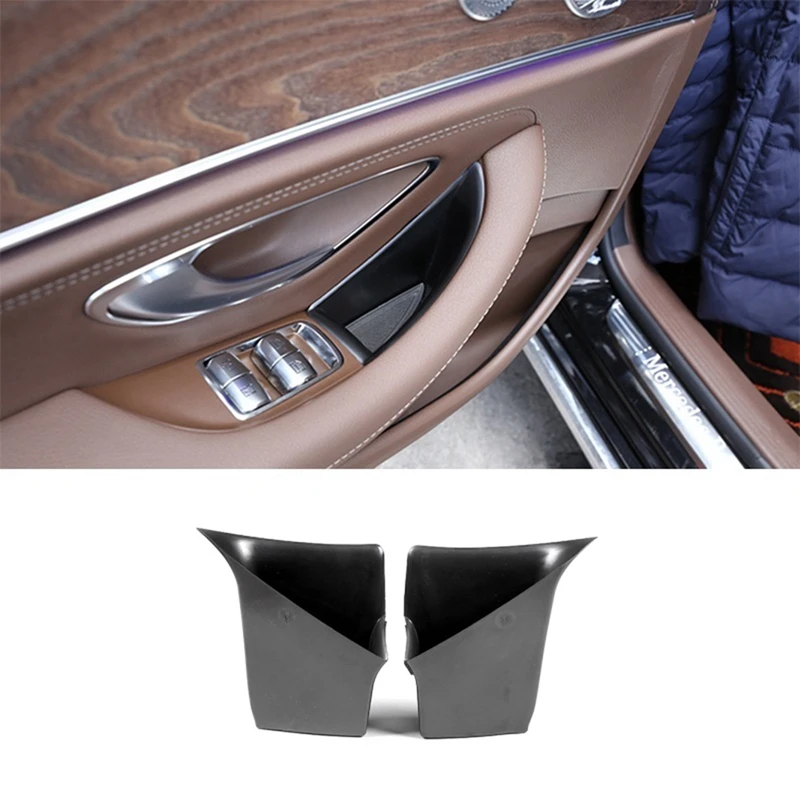 

For Mercedes Benz E-Class W213 2016-2021 LHD Car Front Door Armrest Handle Holder Storage Box Insert Parts Accessories