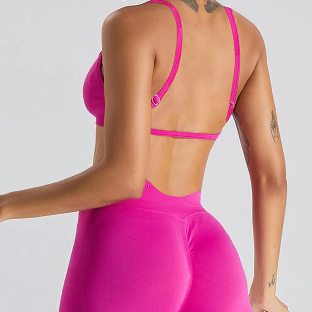 Seamless Sports Underwear Women's High-intensity Shockproof Yoga Bra Sports Top Summer Running Workout Fitness Bras Gym Clothing