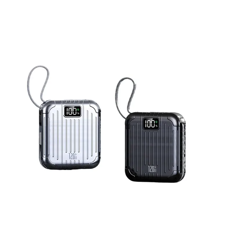 120W Super Fast Charging Power Bank 20000mAh Large Capacity with Digital Display Portable Handle for IPhone Samsung Huawei