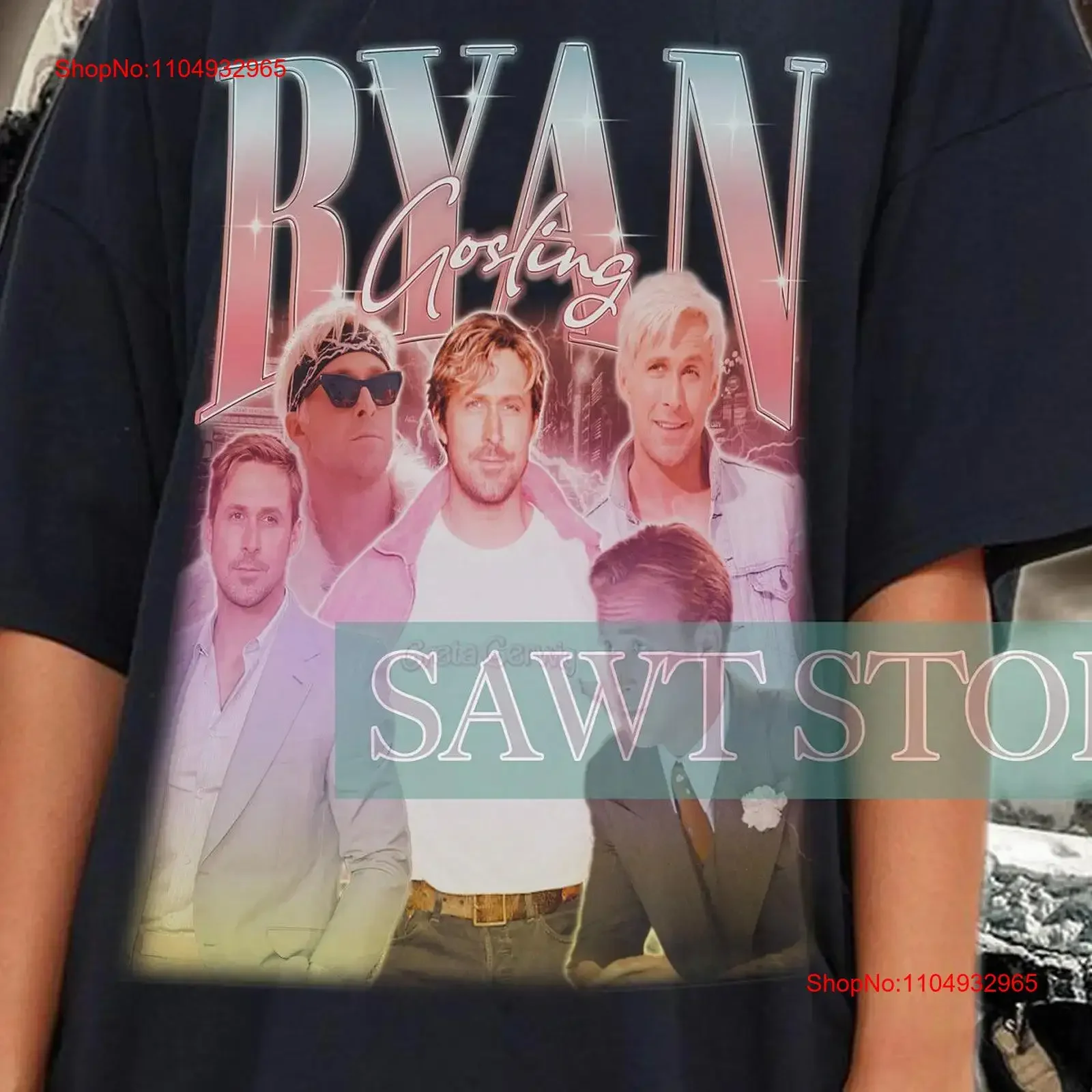 

RYAN GOSLING Vintage T shirt Homage Retro 90's Fans Memes vintage Washed Casual Stretched graphic designer clothes Stylish