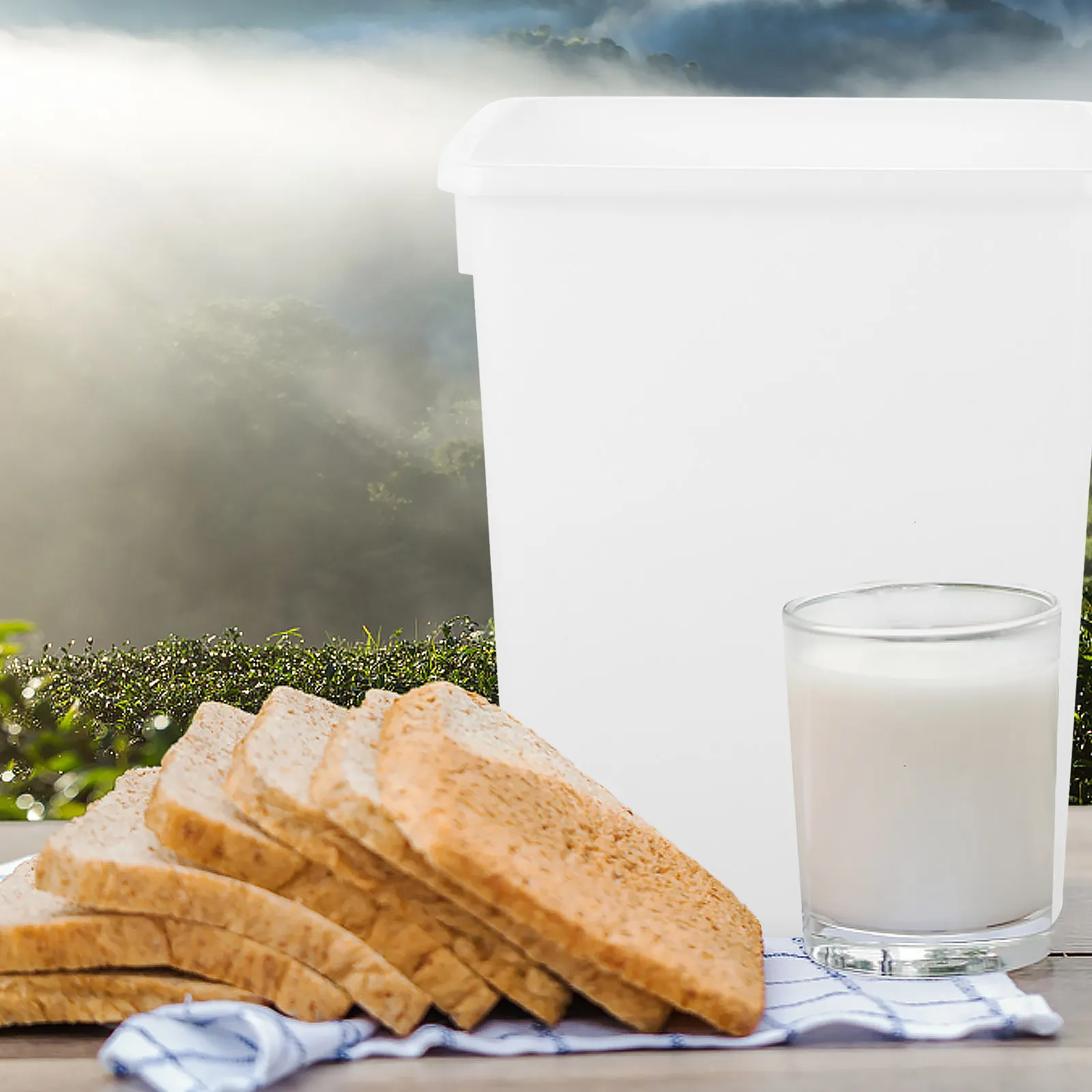White Thickened Plastic Water Bucket Food Safe PP Material Smooth Interior Anti-Fall Wear Resistant for Cold Drinks Milk Storage