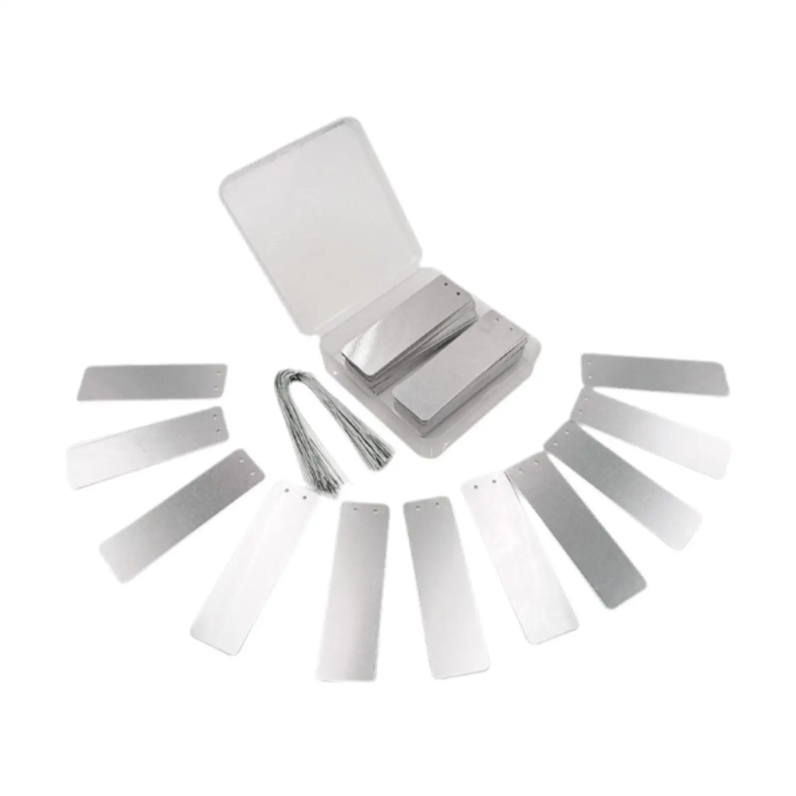 

100Pcs Plant Labels Waterproof Tree Tags Aluminum Tags Blank Metal Wires for