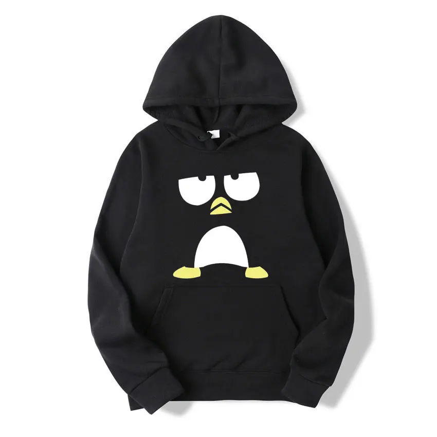 Bad Badtz Maru Black Cartoon Anime Men Pullover Tops 2025 New Fashion Women Hoodie Spring Autumn Couple Sweatshirt Clothes