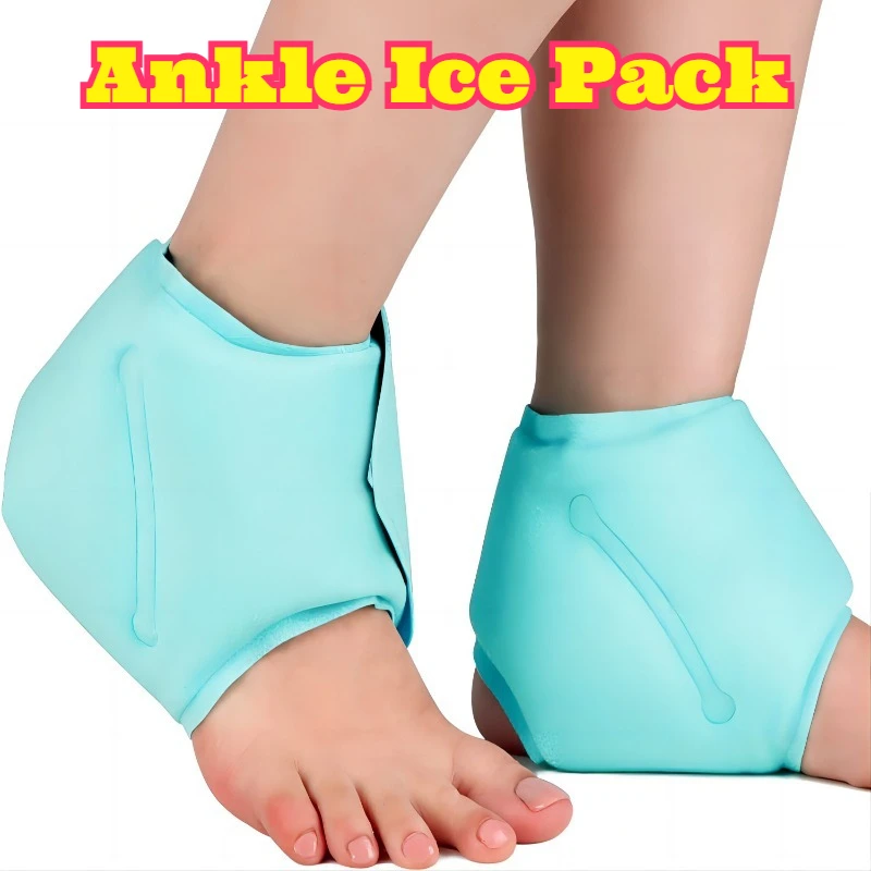 Ankle Ice Pack Reusable Hot Cold Therapy Foot Ankle Support Integrated Design Pain Relief Swelling Reduction Injury Flexible