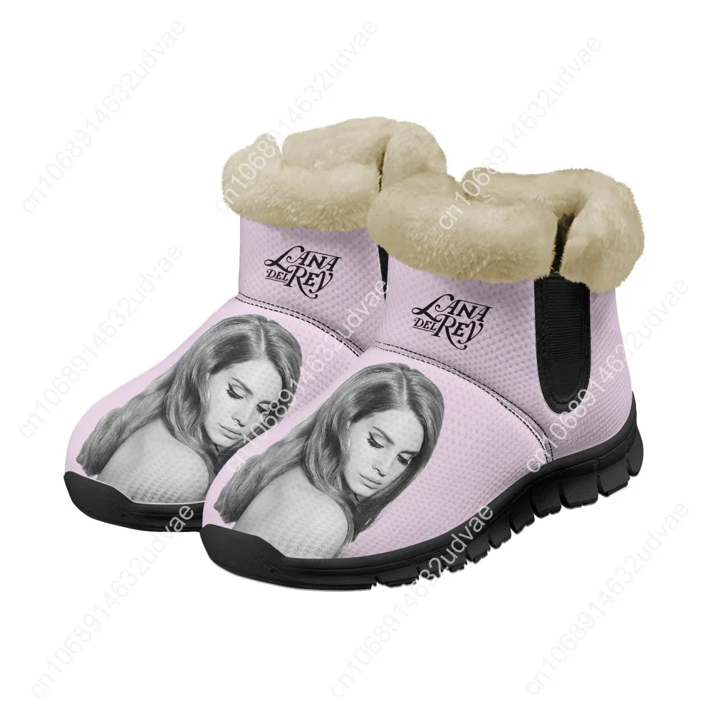 Lana Del Rey Singer Plush Shoes Boots Mens Womens Keep Warm Sneakers Durable Boot Casual Couple Sports Customized Sneaker Black - view 2