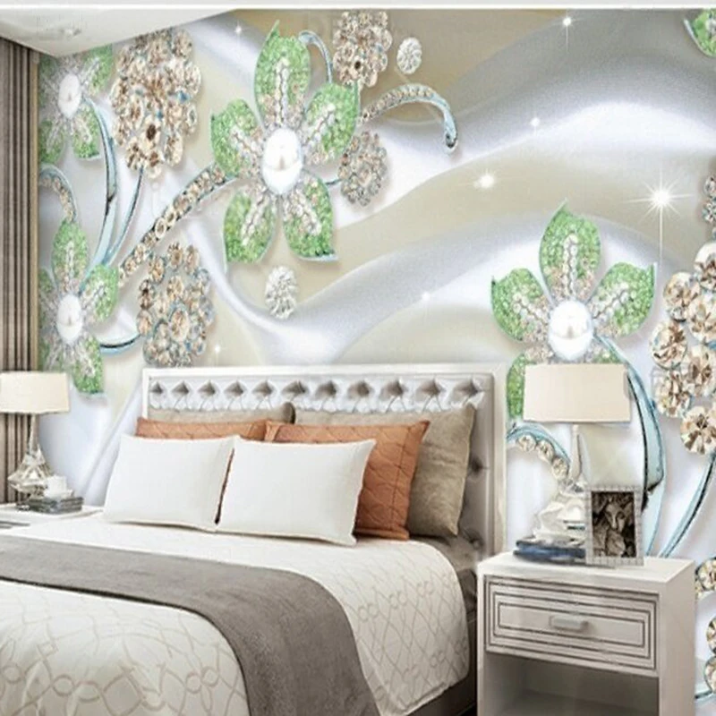 MU9161 Grand emerald silk TV home decoration bedroom background wall paper