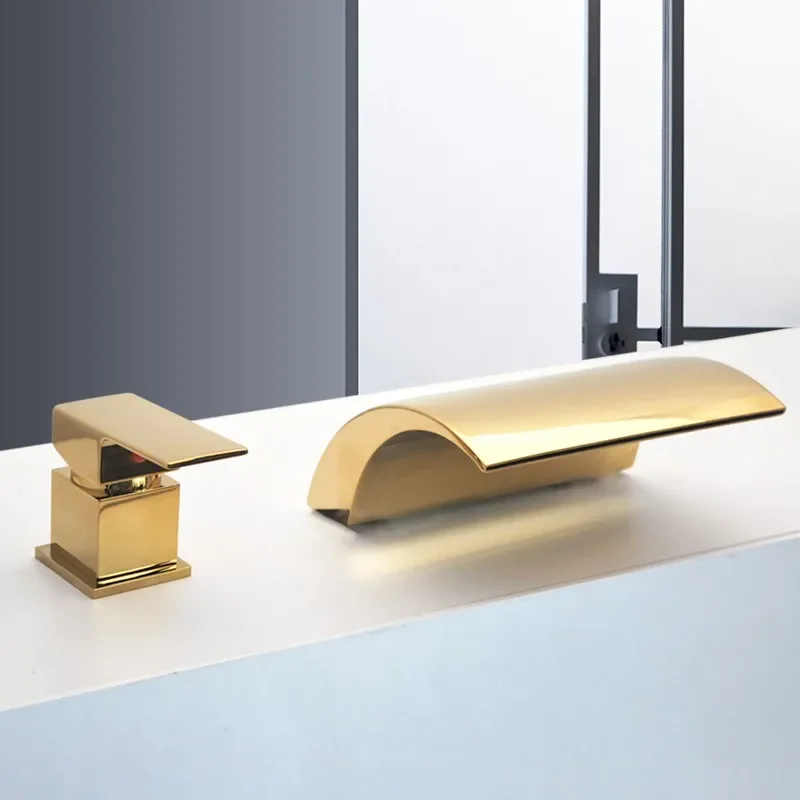 

Whirlpool Bathtub Cascade Waterfall Inlet Faucet Massage Bathtub Spa Mixer Replacement Gold/Matte Black/Chrome Color