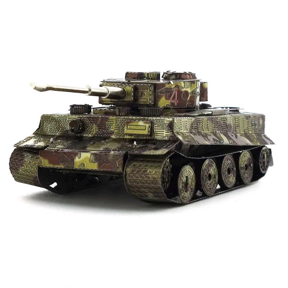 Modèle de Puzzle 3D assemblé en métal en acier inoxydable de couleur, réservoirs/véhicules/camions, modèle de jouet de création manuelle de bricolage, ornement, XT58