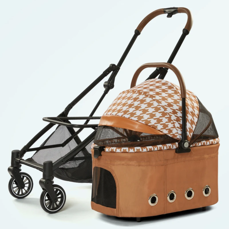 Multifunctional Portable Pet Stroller Large Space Dog Stroller Foldable Pet Stroller Portable Pet Basket Dogs Buggy