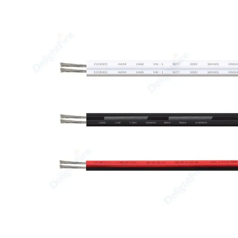 2 Pin SM JST Connectors Cables Tinned Copper Wire 28 26 24AWG Electrical Wires For LED Strip Light Driver Solar Panel