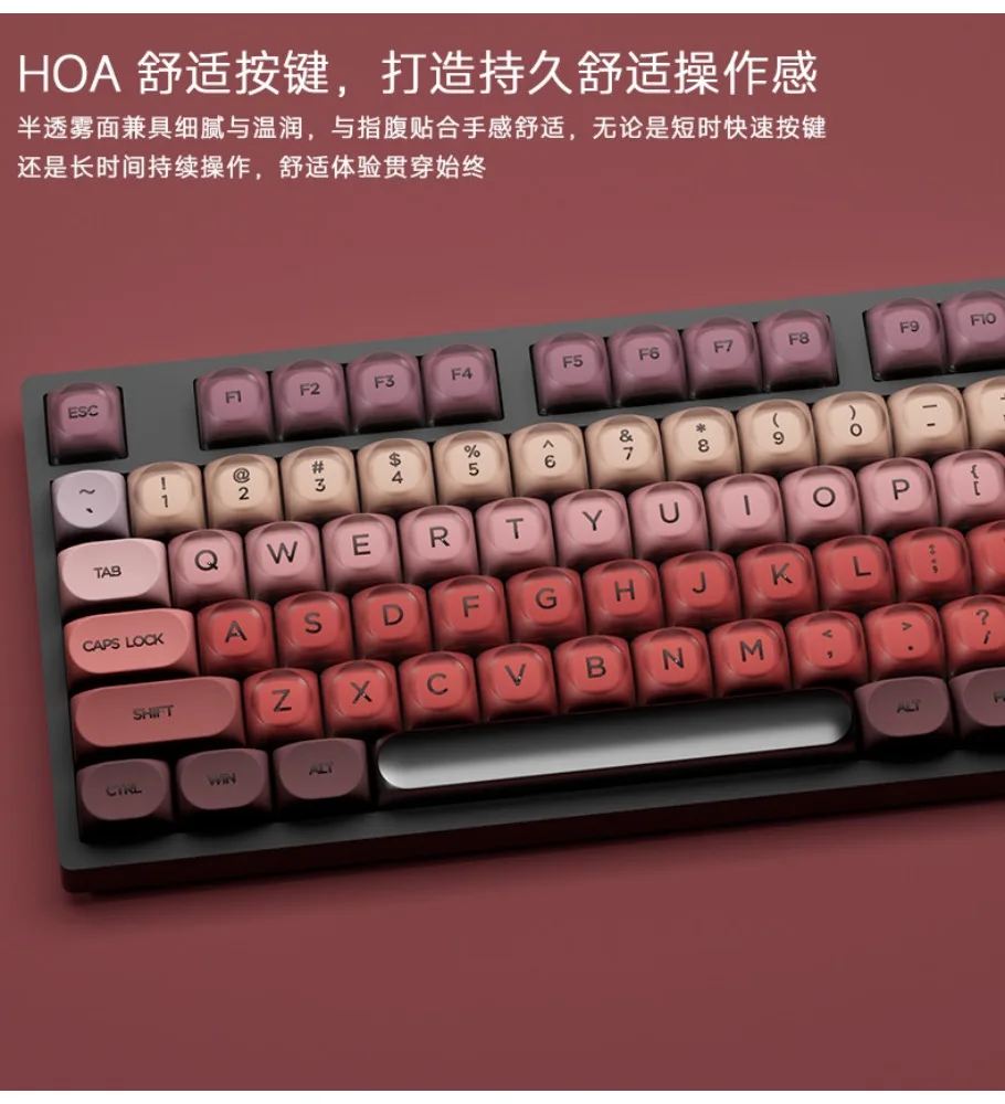 Lipstick keycap cute round PBT + PC mechanical keyboard ball cap 61/68/75/87/98/108