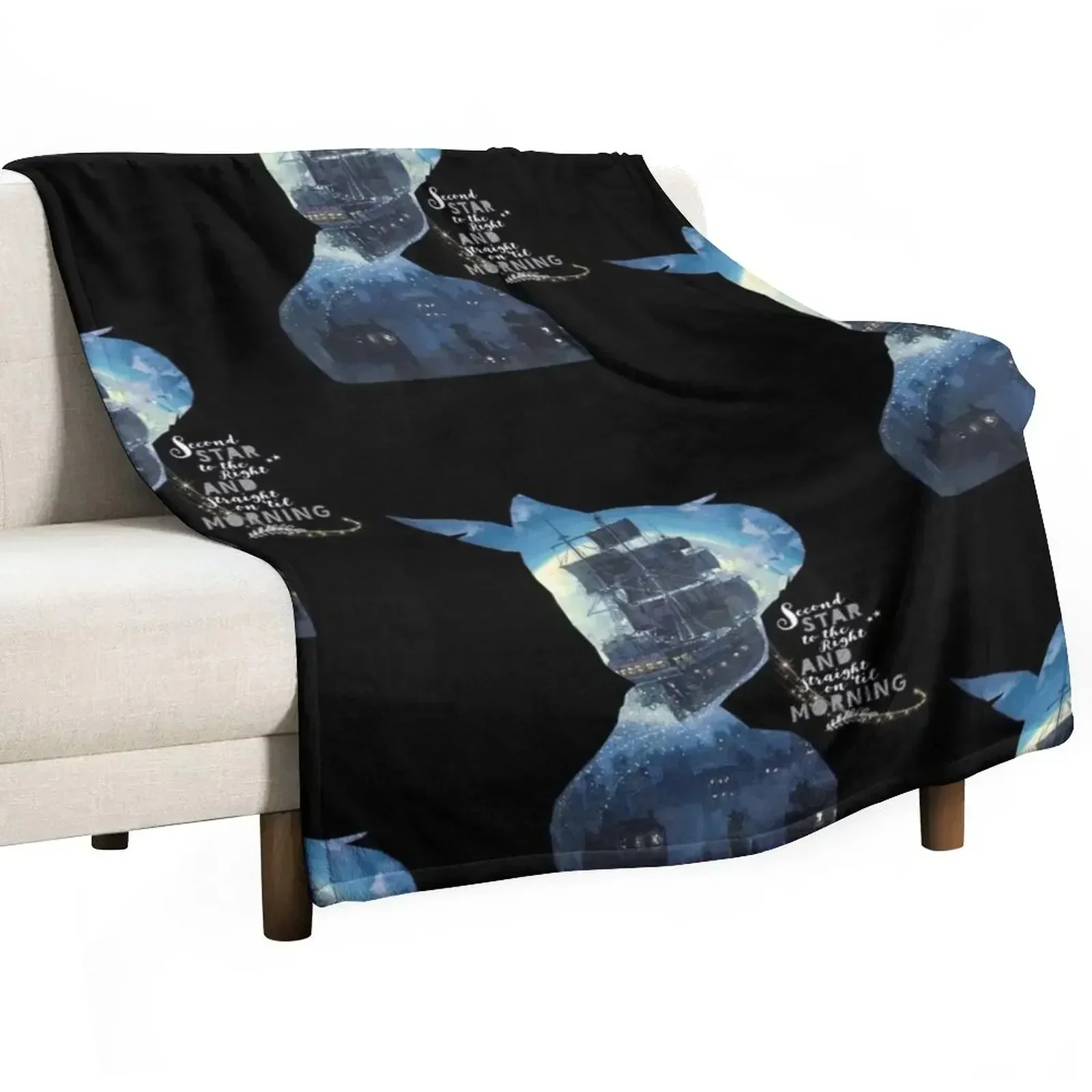 The second star to the right! Throw Blanket warm for winter anime Shaggy christmas gifts Travel Soft Plush Plaid Blankets