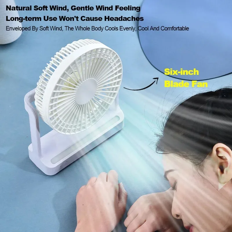 Ventilador eléctrico multifuncional para colgar en la pared, dispositivo recargable con tres velocidades de viento, luz nocturna, Usb