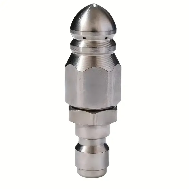 Buse de nettoyage de tuyau d'égout haute pression, 2 pièces, buse de nettoyage d'évier intérieur, Machine de nettoyage de toilettes, buse de Drainage, Joint en acier inoxydable