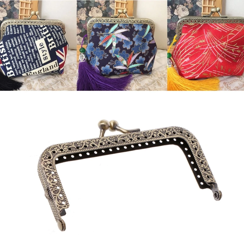 1Pc DIY Purse Handbag Bags Metal Kiss Clasp Lock Frame DIY Craft 10.5cm