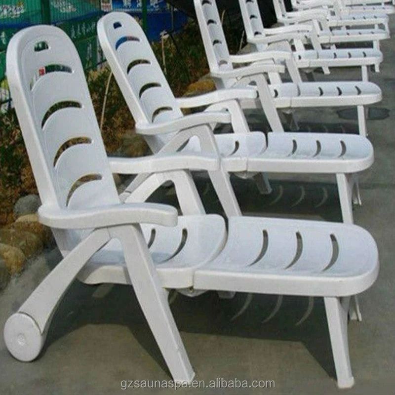 Chaise de plage pliante en plastique, chaises longues, meubles de loisirs extérieurs, chaises à coussin, Davey