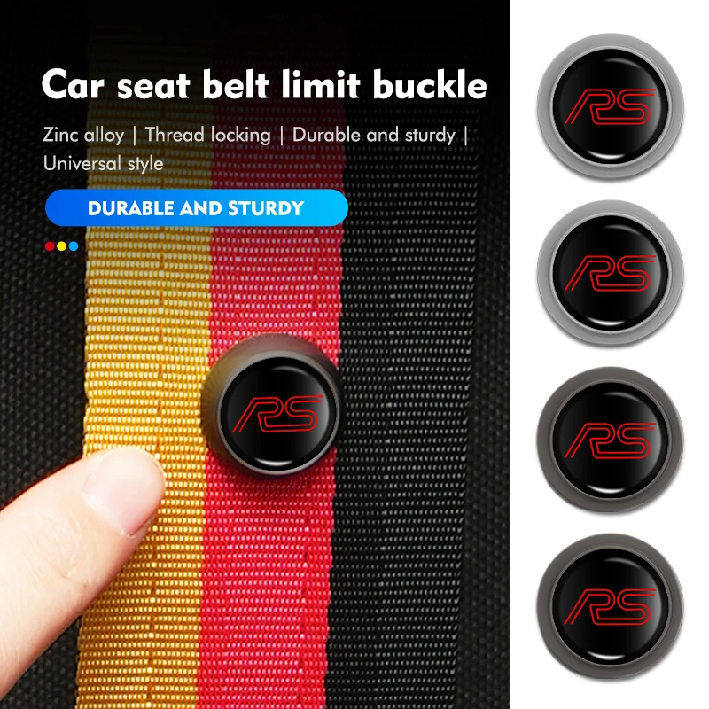 2pcs Car Seat Belt Spacing Limit Stop Anti-slip Buckle Retainer For Audi RS S Line A3 8P TT 8V A4 B8 RS3 RS4 S5 S6 S7