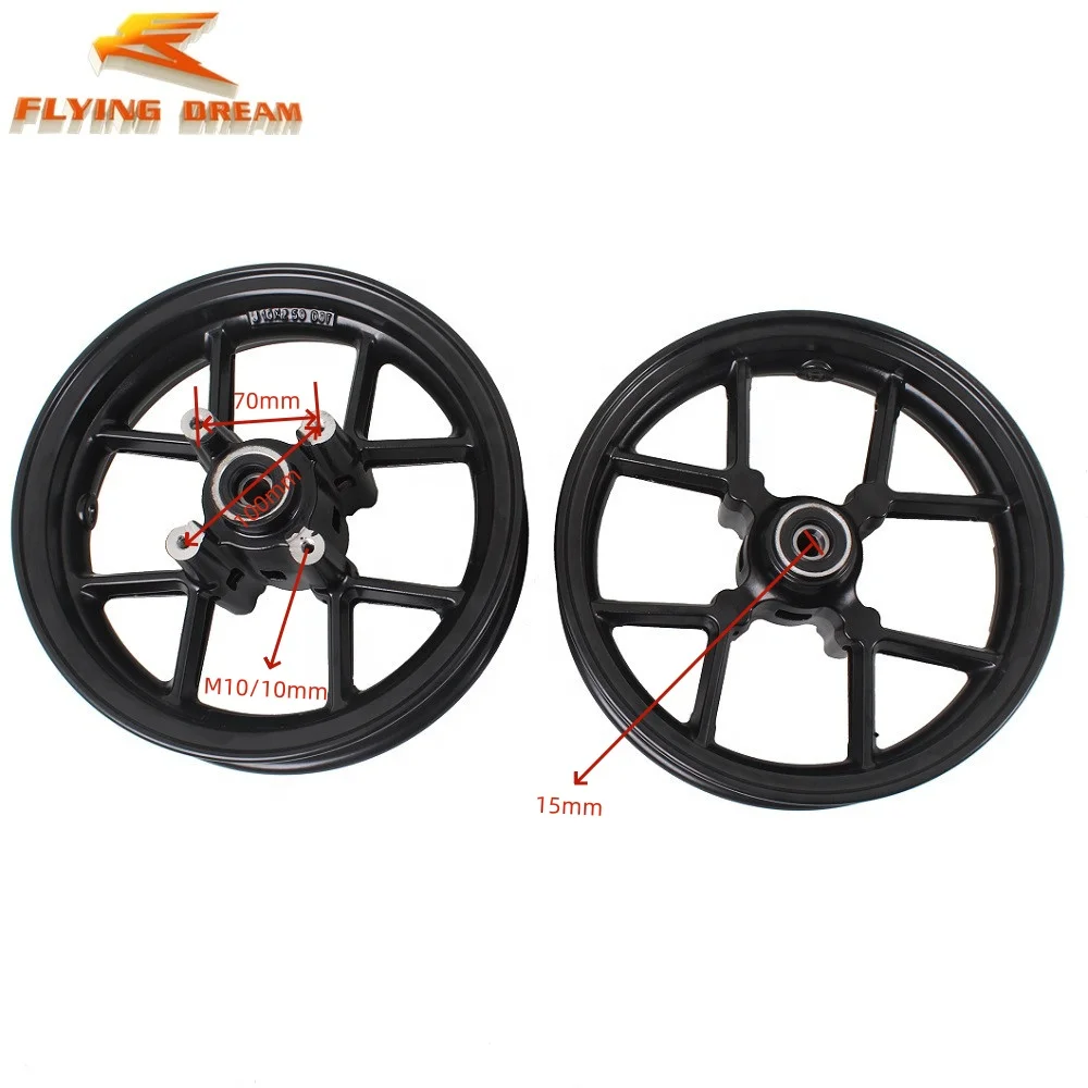 Pit Dirt Bike Motocycle GP /Motard /Supermoto On Road Tubeless Alloy Wheel , Size 2.15-10/2.50-10