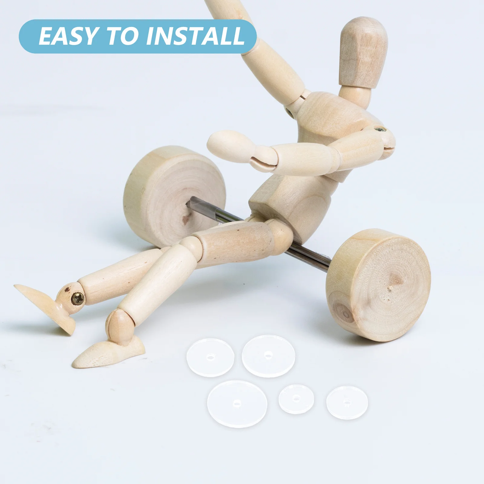 50 Stuks 1 Doos 12/14/16/18/20Mm Helder Acryl Gewrichten Draaibare connectoren Voor Diy Actiefiguren Beer Maken Beweegbare Craft