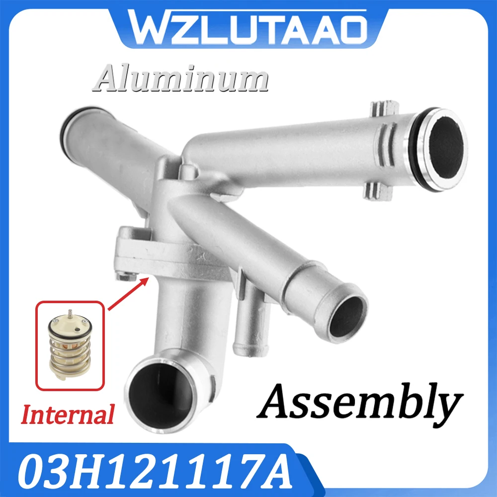 

03H121117A WHT005190 WHT000862 03H121113A WHT000863 03H121121C Thermostat Housing Assembly For Passat CC Touareg Phaeton Q7 EOS