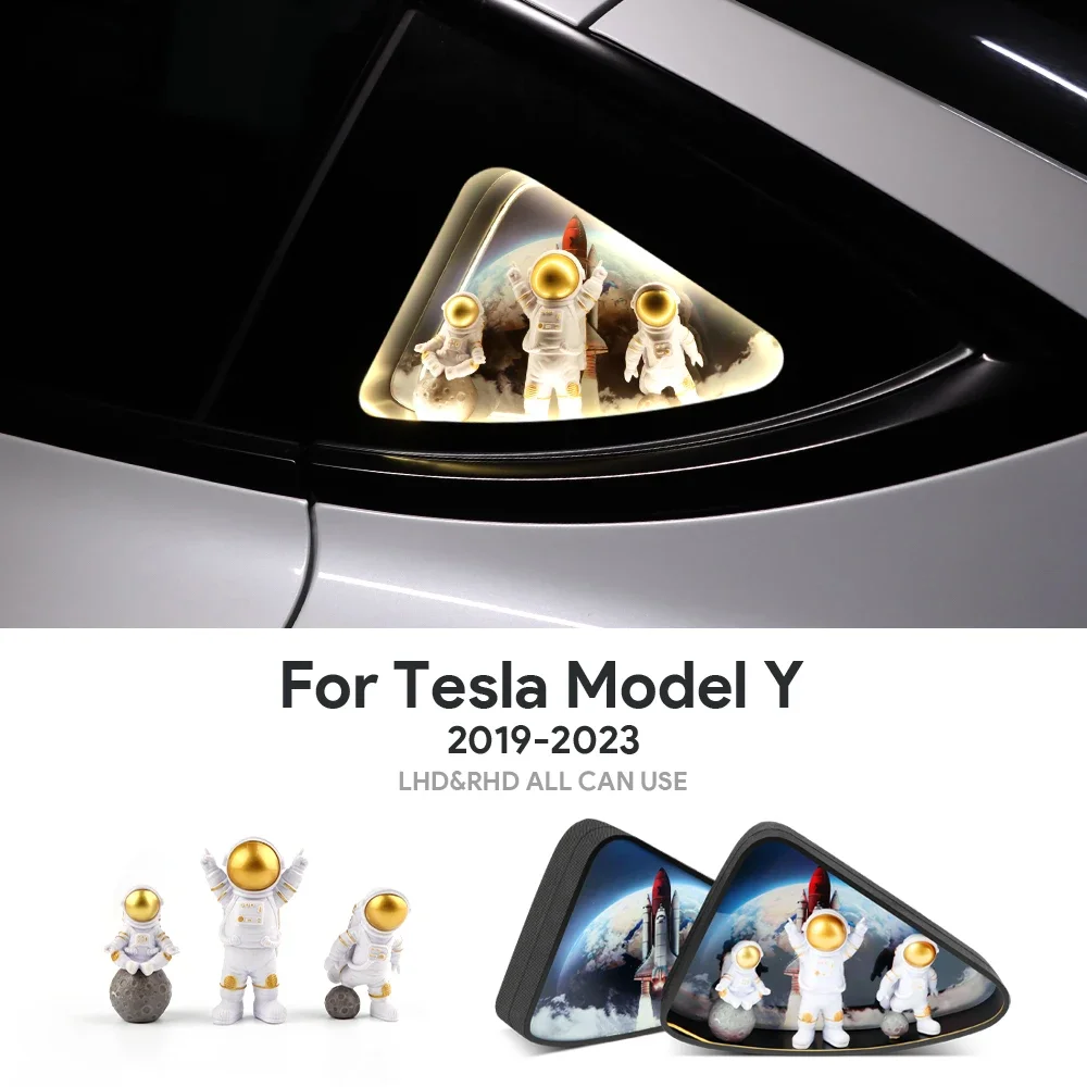 

For Tesla Model 3 Y 2020-2024 Rear Window Triangle LED Ambient Light Strip Decorative Highlands Car Accessories Kit Auto Parts