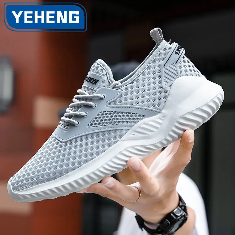 

New Summer Men's Casual Mesh Shoes Lightweight Comfortable Breathable Soft Bottom Walking Shoes Outdoor Sneakers Running Shoes