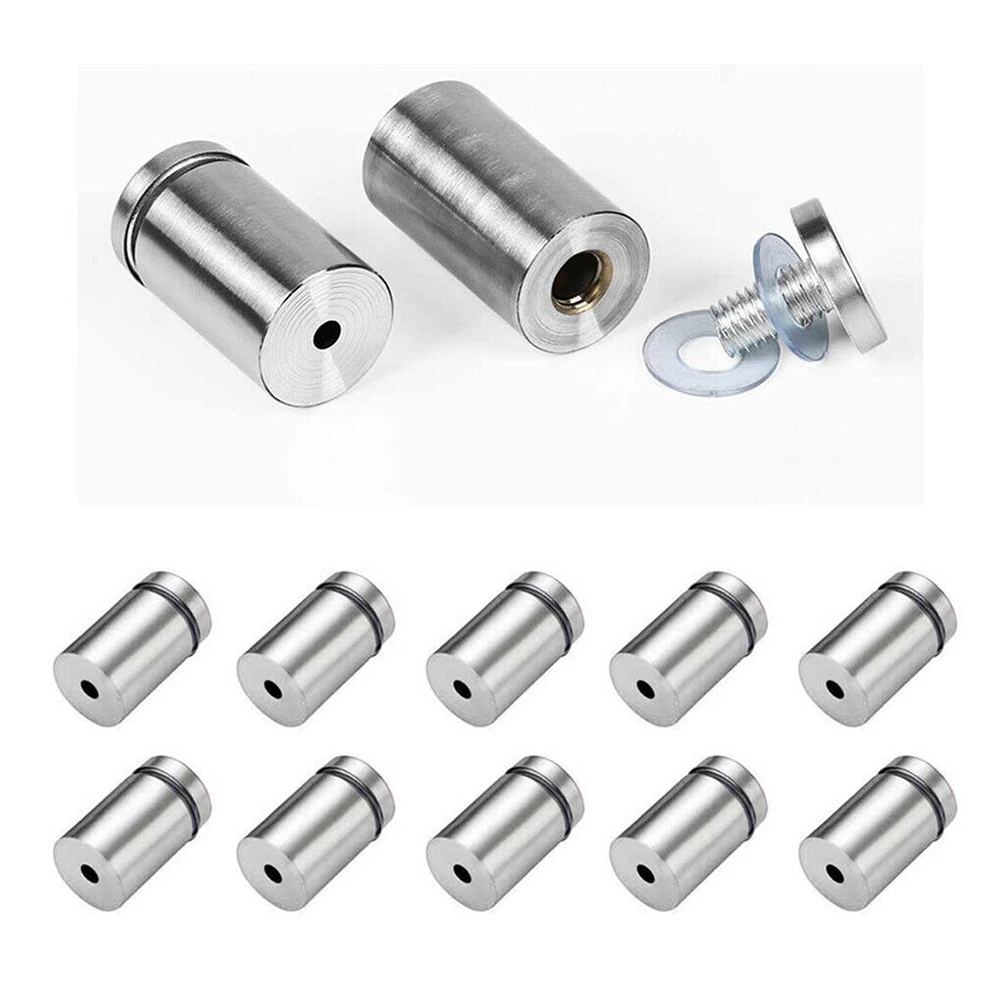20pcs Advertising Nails Bolts Decorative Mirror Nails Wall Mount Glass/Acrylic Sign Standoff Fixing Screws Fasteners Hardware