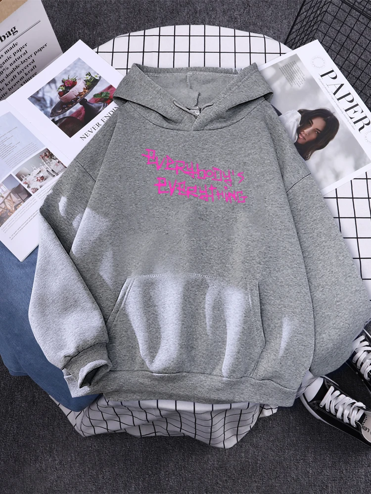 Everybody'S Alles Kreative Schrift Frauen Hoody Mode Qualität Streetwear Beiläufige Lose Sweatshirt Trend Ästhetischen Weiblichen Schweiß