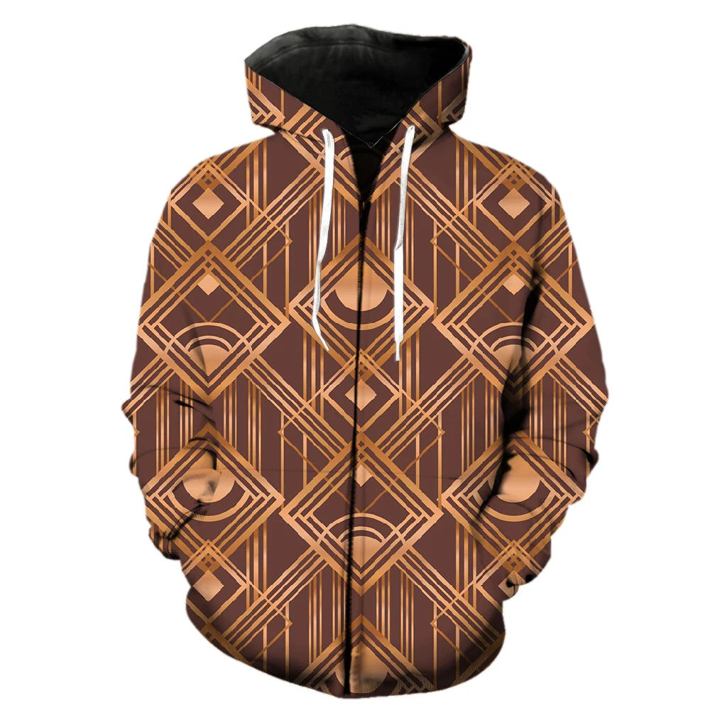 

Abstract Geometric Patterns Men's Zipper Hoodie 3D Printed Streetwear Fashion With Hood Jackets Spring Casual 2022 Hot Sale Cool