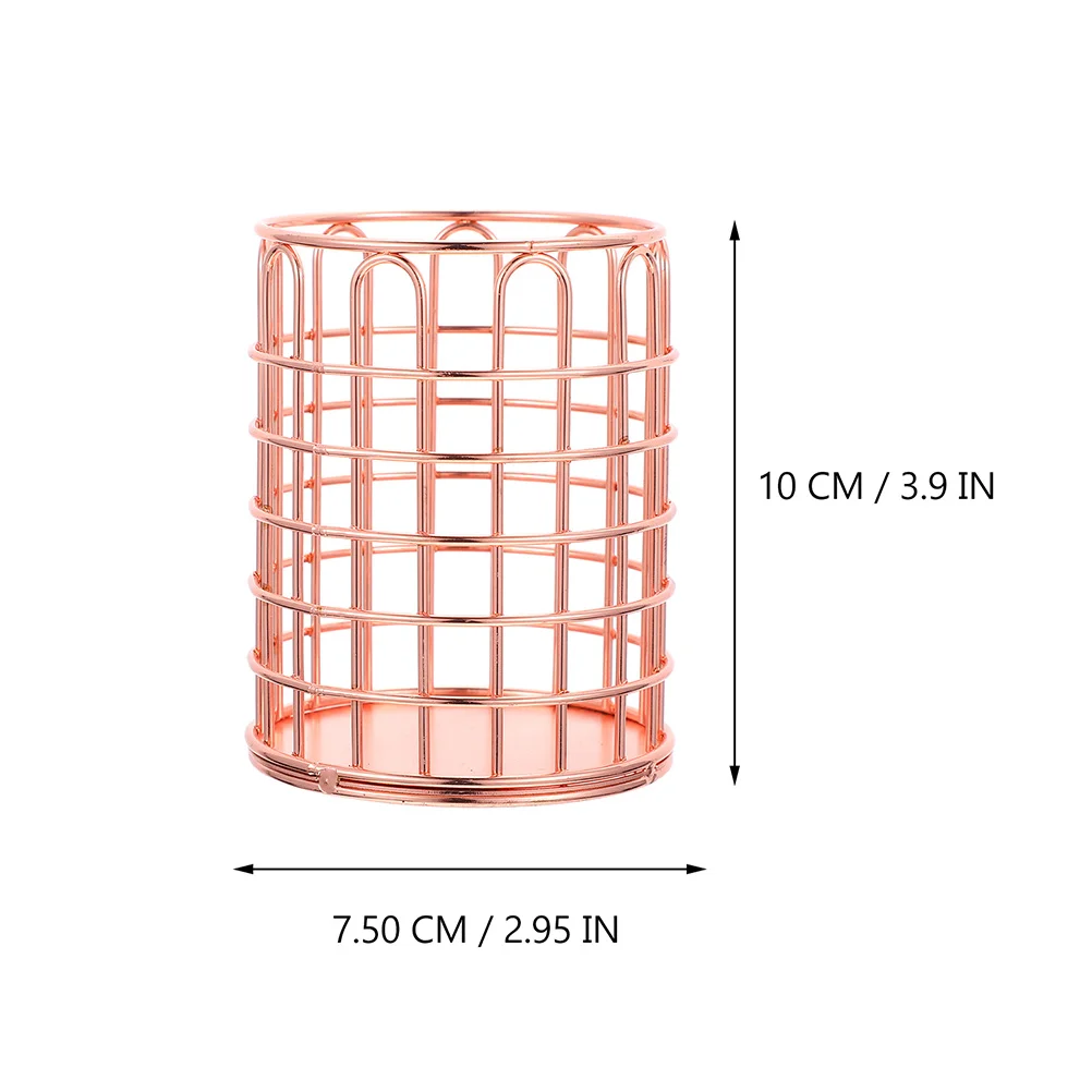 

2 Pcs Metal Pen Pencil Holder Holder Cylindrical Desk ganizers Iron Makeup Brush Cup Large Capacity Stationery Storage