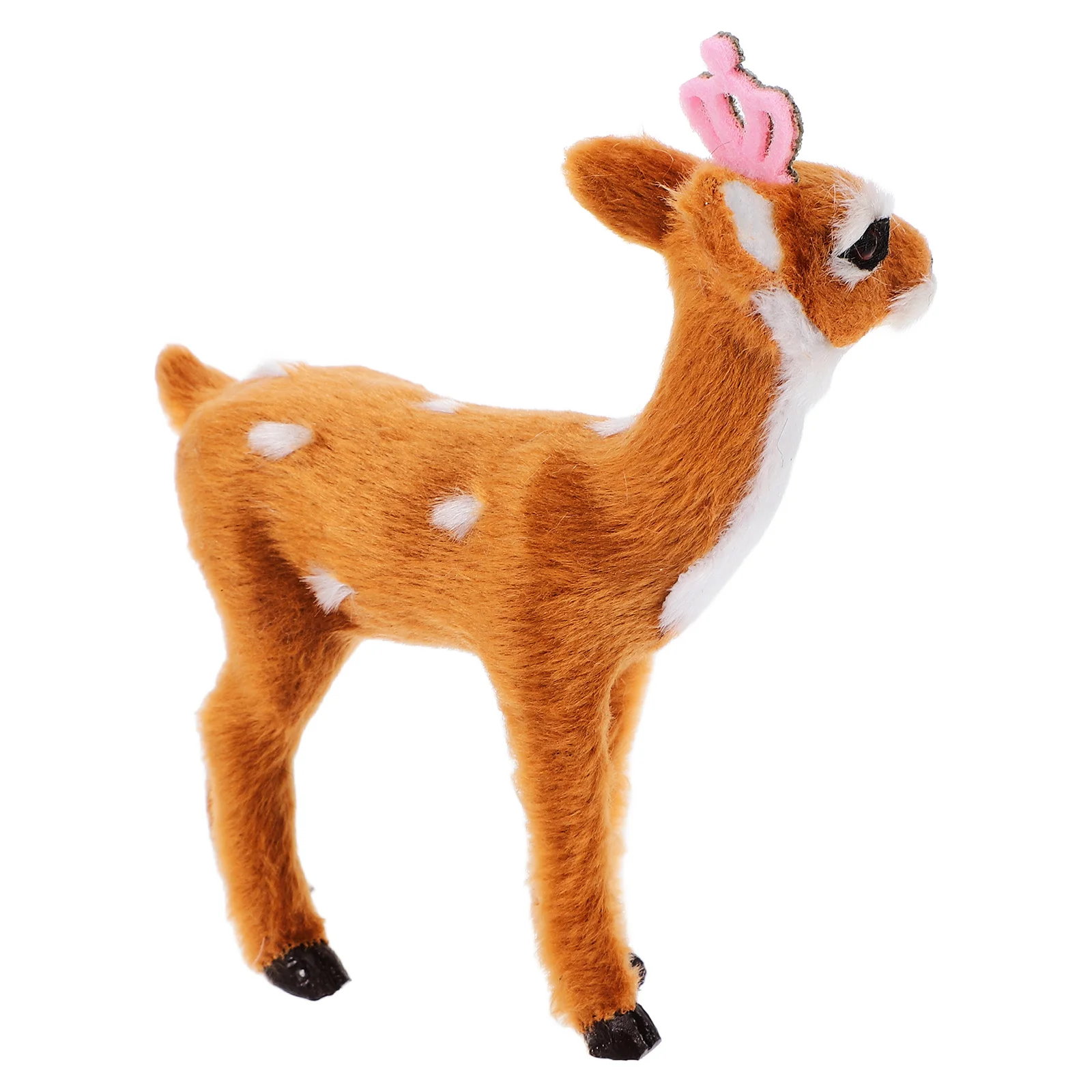 

Christmas Reindeer Statue Plastic Cloth Cute Indoor Desktop Ornament Small Reindeer Decor Christmas Tabletop Centerpiece Holiday