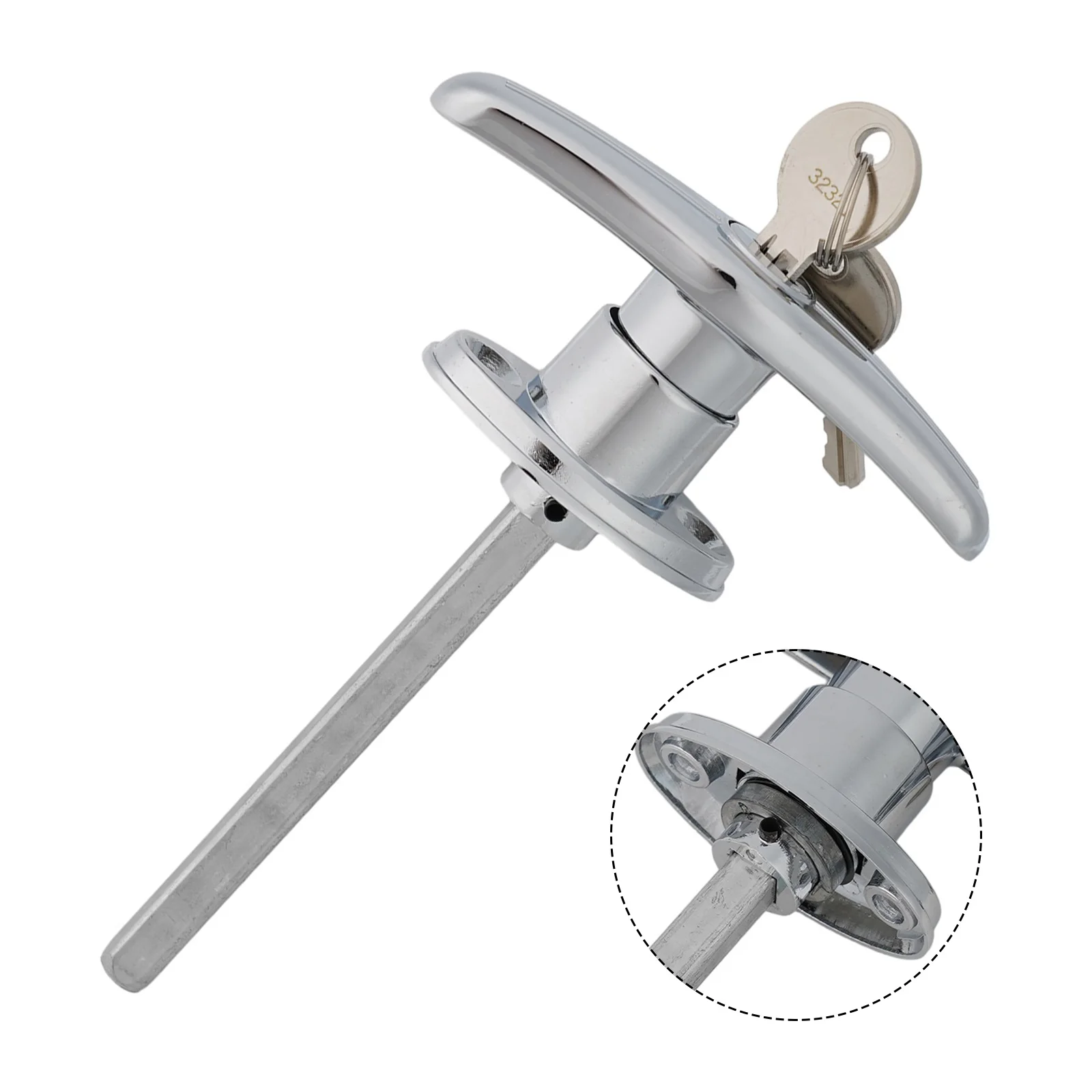 

T-Shaped Handle Lock Garage Door Lock Zinc Alloy Anti-theft Lock For Caravan Garage Shed Campervan Cabinet Furniture Hardware