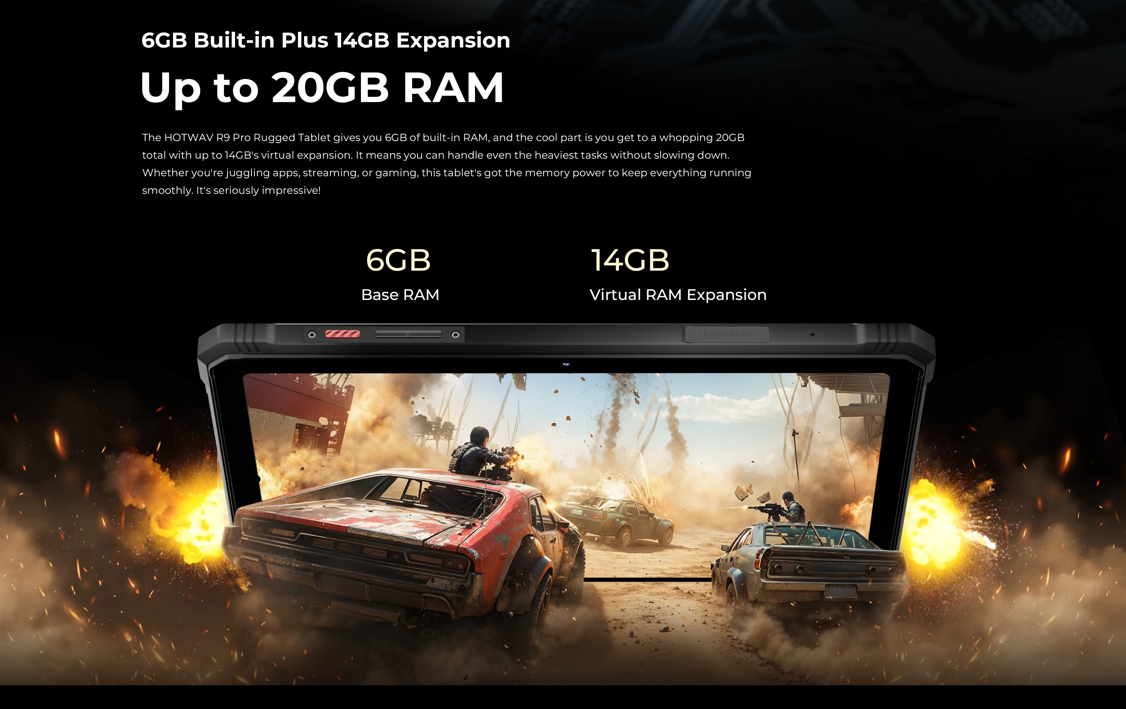 [Schiff aus Deutschland] HOTWAV R9 Pro Robustes Tablet 11'' FHD+ 2K-Display 20080 mAh Pad Android 14 6 GB 256 GB Kamera Global 4G Tablet PC – Detail 24
