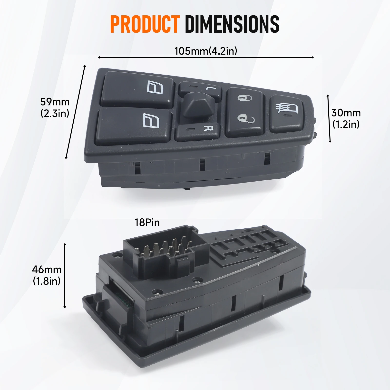 20752918 20953592 20455317 Electric Master Power Window Lifter Regulator Button Control Switch For VOLVO FH12 FM12 FM9 FH FM VNL