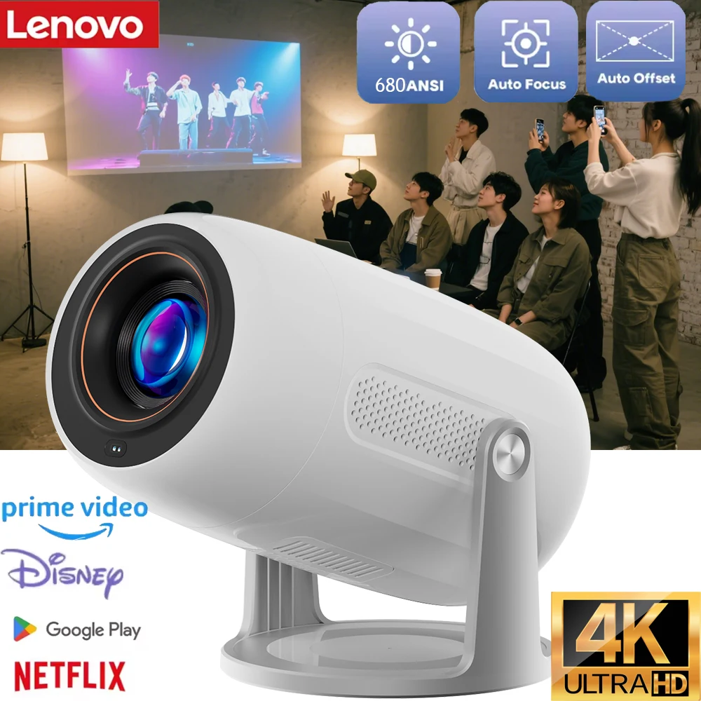 Lenovo Xiaoxin 100M Proiettore 680ANSI Messa a fuoco automatica Wifi6 Smart Home Theater Video Supporto Ultra HD 1920*1080p Portatile hy300 pro