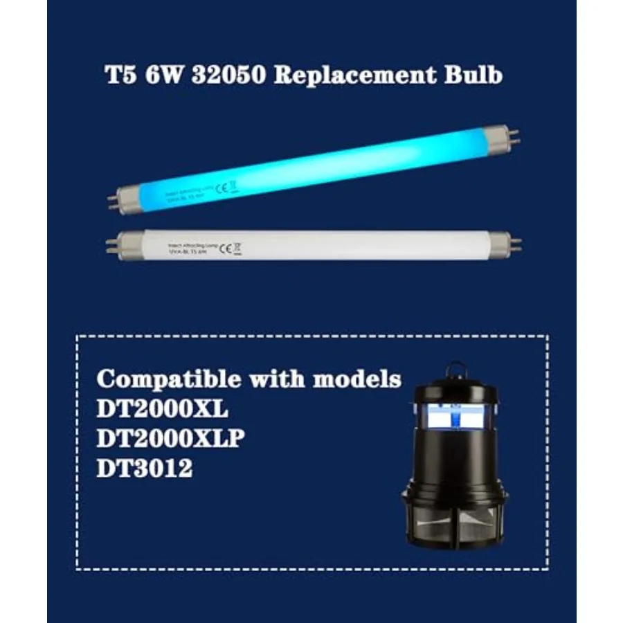 6Pack 32050 F6T5/BL Replacement Bulbs, 9''Length, T5 6W Fluorescent Light Tube, Compatible Replacement for Dyna/Trap DT2000XL, view 3